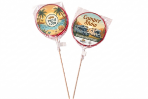 Lizaki jednokolorowe z naklejką reklamową